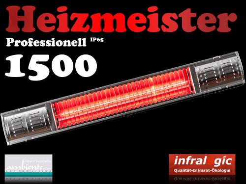 Infrarot Heizstrahler 1500 infralogic Heizmeister Professionell IP65